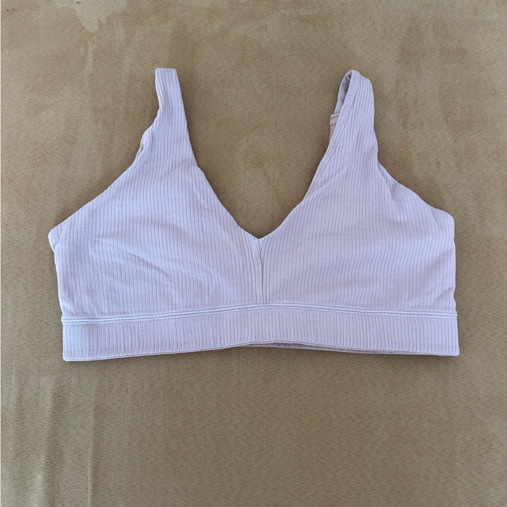 H&M Light Blush Ribbed Bralette